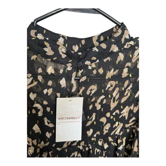 NWT EESOME Delilah Blouse BLACK SIZE LARGE - Picture 10 of 15